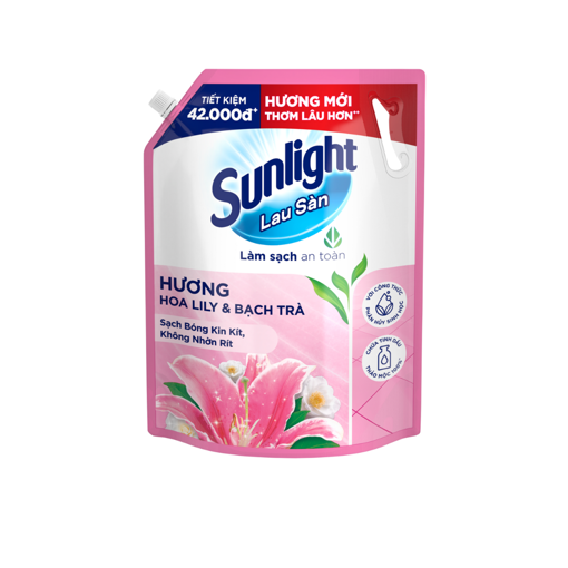 Ảnh của Nước lau sàn Sunlight Tinh đầu thảo mộc hoa Lily & Bạch trà túi 3.6kg