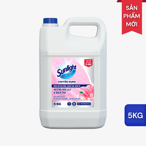 Ảnh của Nước Lau Sàn Sunlight Chuyên Dụng Hương Hoa Lily & Bạch Trà 5KG