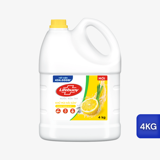 Ảnh của Nước Rửa Tay Lifebuoy Khử Mùi Hải Sản Chanh Sả Can 4KG