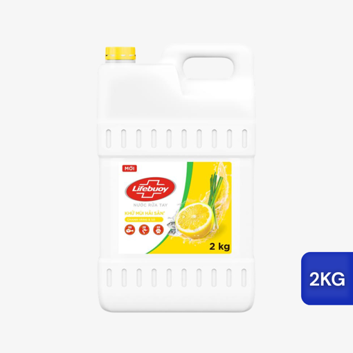 Ảnh của Nước Rửa Tay Lifebuoy Khử Mùi Hải Sản Chanh Sả Can 2KG