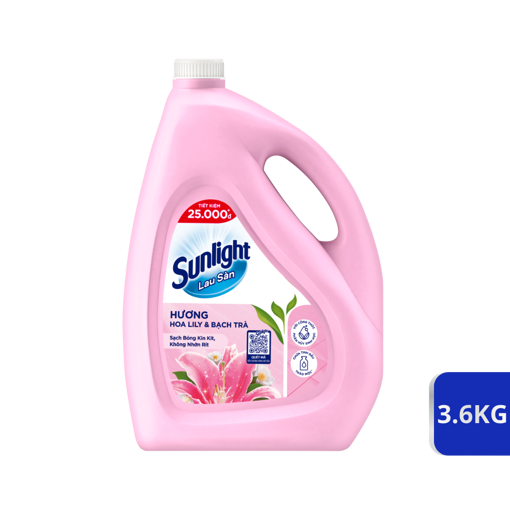 Ảnh của Nước lau sàn Sunlight Tinh đầu thảo mộc hoa Lily & Bạch trà can 3.6kg