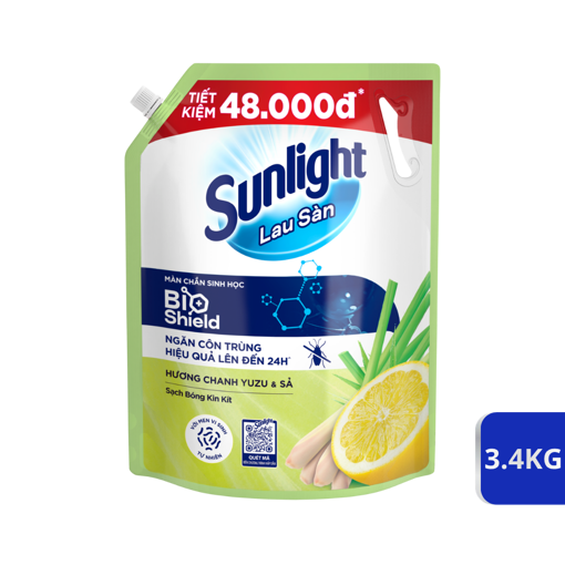 Picture of Nước lau sàn Sunlight Tinh dầu Thảo mộc Sả Chanh túi 3.4kg