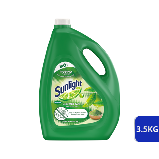 Ảnh của Nước rửa chén Sunlight Khử mùi tanh Matcha Trà nhật 3.5kg