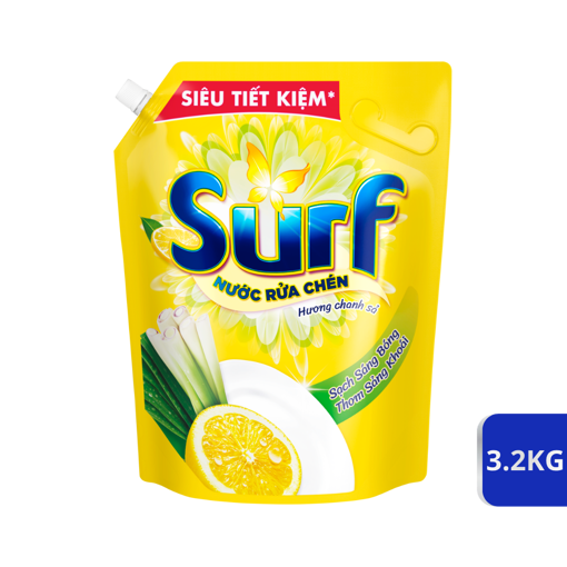 Ảnh của Nước rửa chén Surf hương Chanh sả túi 3.2kg