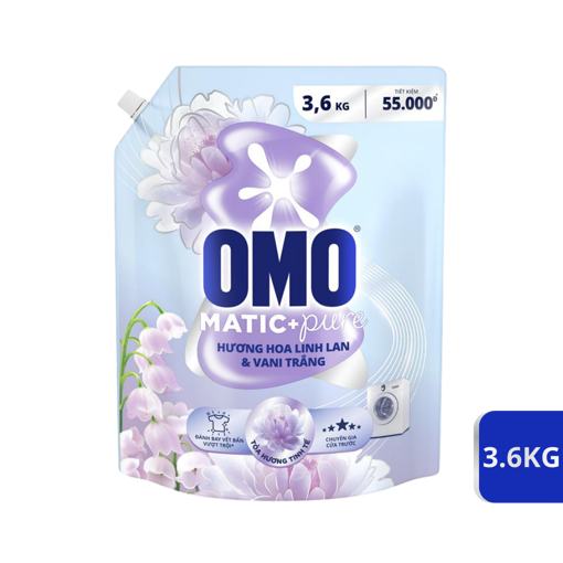 Picture of Nước giặt OMO Cửa trước hương Hoa Linh Lan & Vani Trắng 3.6kg