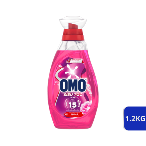 Ảnh của Nước giặt OMO Siêu Tốc Chăm Sóc Bền Màu chai 1.2kg