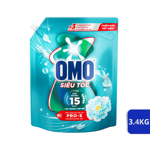 Ảnh của Nước giặt OMO Siêu Tốc Lưu Hương Tươi Mới 3.4kg