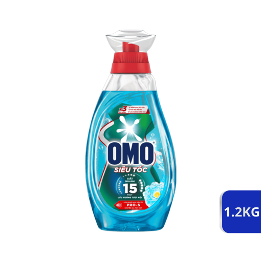 Ảnh của Nước giặt OMO Siêu Tốc Lưu Hương Tươi Mới chai 1.2kg