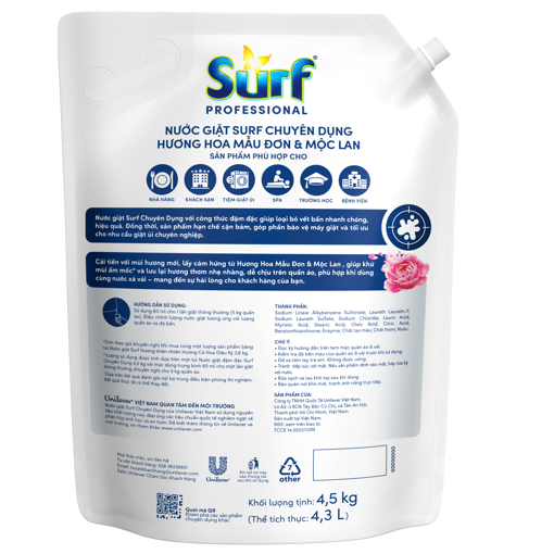 Ảnh của Nước Giặt SURF Chuyên Dụng Hương Mộc Lan 4.5kg